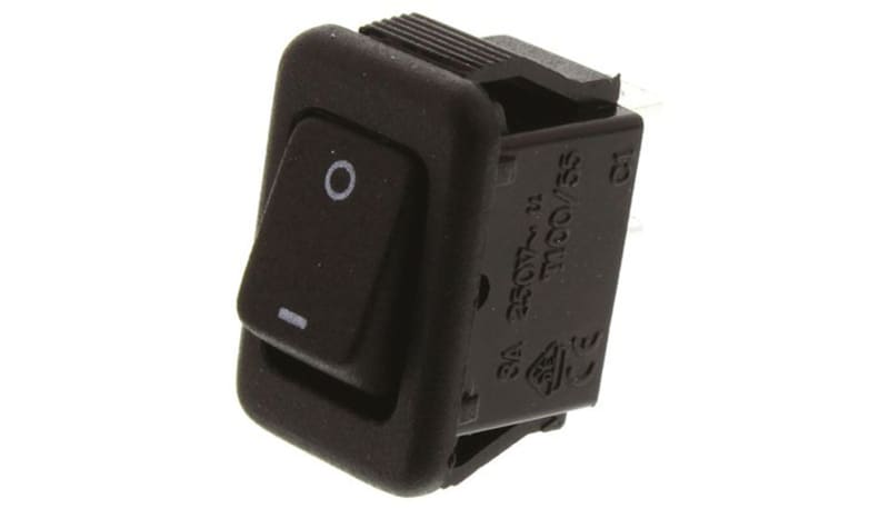 ZF Electronics PRK22J5EBBNN Rocker Switch, SPST, ON-OFF, Concave, Non ...