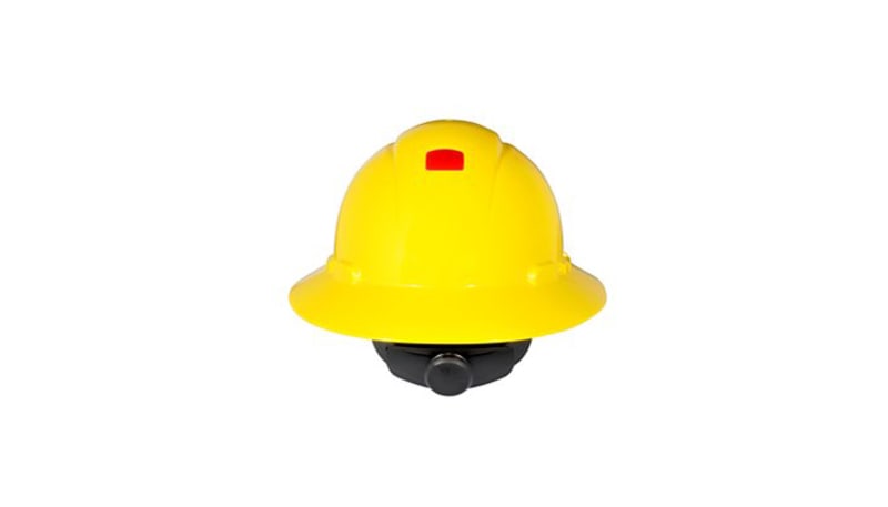 3M H-802R-UV Hard Hat; Full Brim H-802R-UV; Yellow 4-Point Ratchet ...