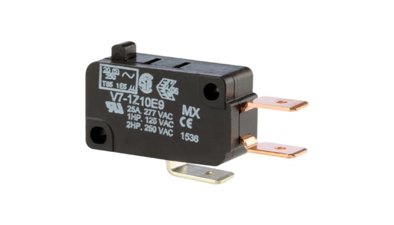Honeywell V7-1Z10E9 Miniature Switch Basic SPDT 25 A @ 250 Vac Pin Honeywell V7-1Z10E9 Miniature Switch Basic SPDT 25 A @ 250 Vac Pin