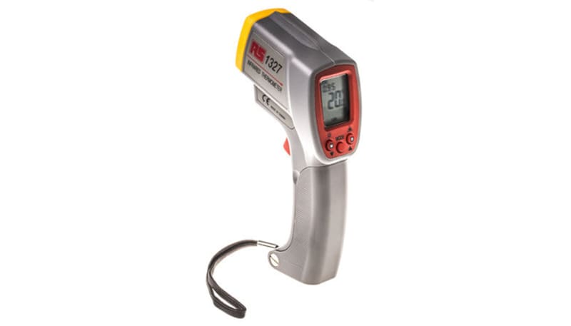 RS PRO 5168319 RS-1327 Infrared Thermometer PP3 Battery Backlit LCD ...