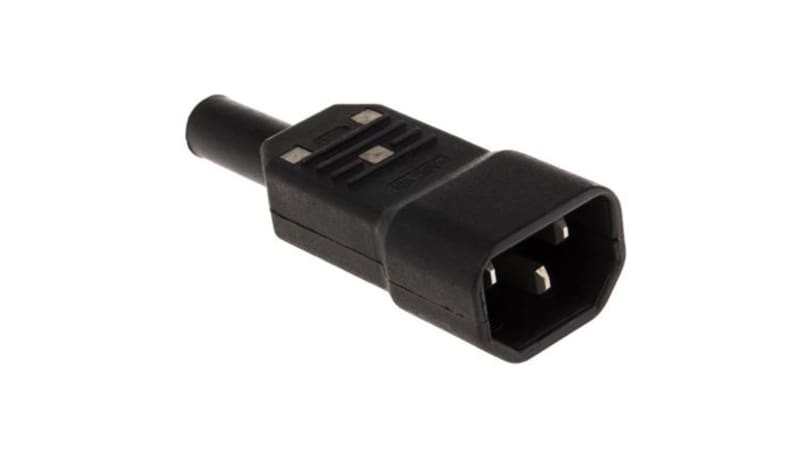 RS PRO 7769113 C14 Cable Mount IEC Connector Plug Screw Term Rated