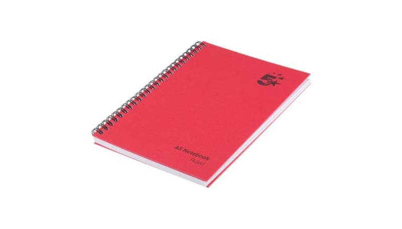 RS PRO 7777592 Red Hardcover A5 Notepad Lined 80 Sheets