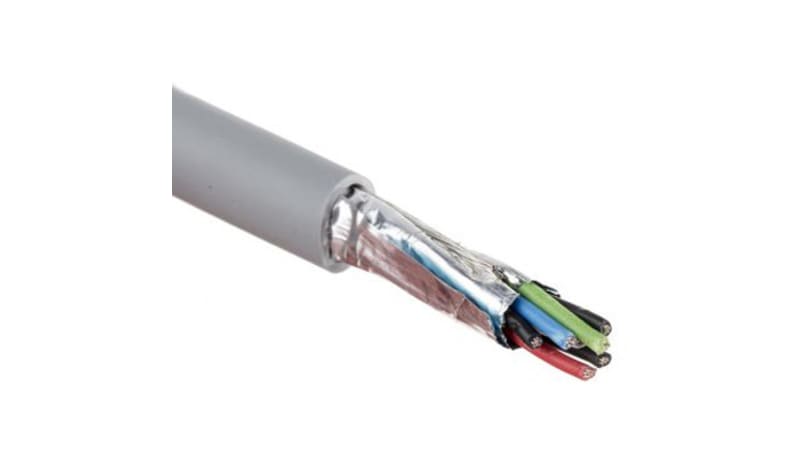 RS PRO 8117412 Multiconductor Cable 4Pr 24 AWG Foil Gray LSZH Jacket CE ...