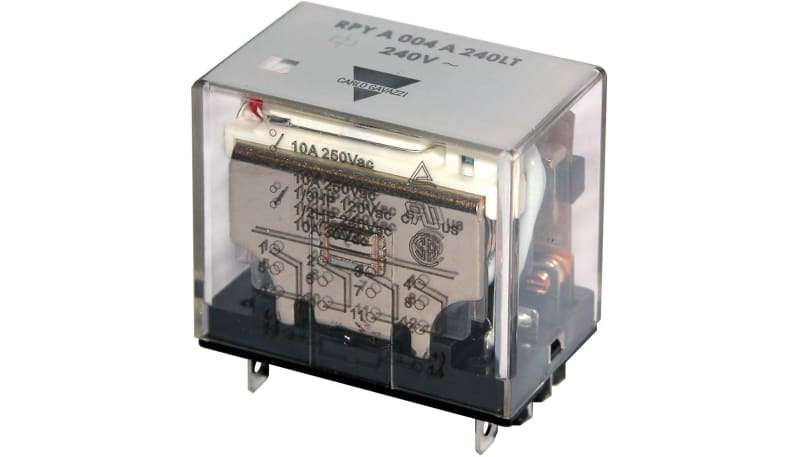 Carlo Gavazzi, Inc. RPYA00424 Power Relay, Voltage Rating 24 VDC ...