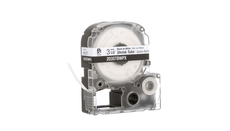 Epson LabelWorks 203STBWPX Heat Shrink Tube Cartridge, Black on