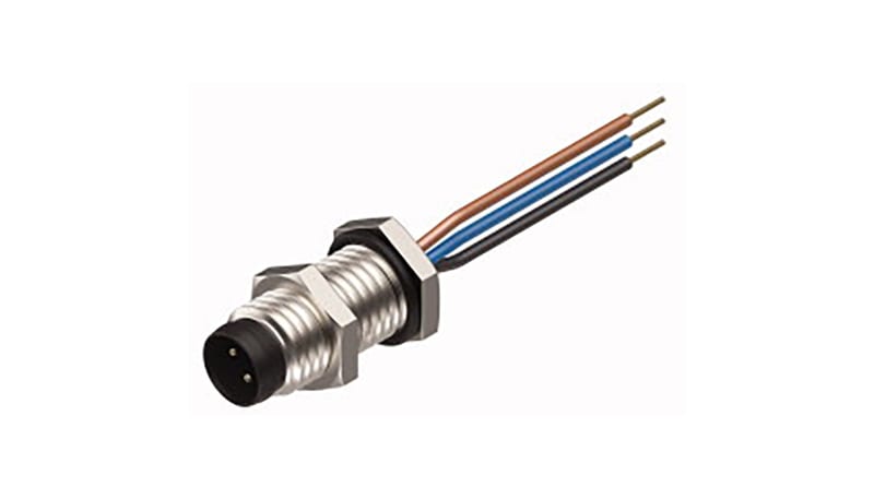 Turck MFS 3F-0.4 Cordset, M8 Male Straight, 3 Wire, 0.4m, PVC, U-70307