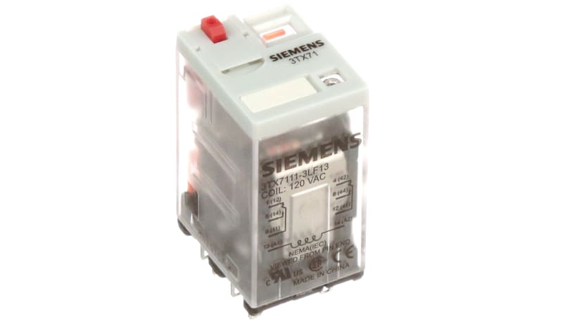 Siemens 3TX7110-5JF13 120 VAC 20 Amp SPDT Plug-In Relay Siemens 3TX7110-5JF13 120 VAC 20 Amp SPDT Plug-In Relay