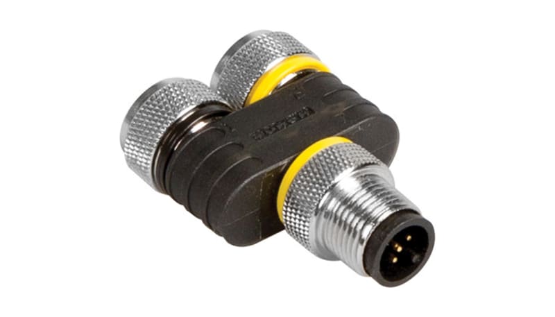 Turck YB2-FSM 4.5-2FKM 4.5-P7X3 Connector, Splitter, 1 x M12 Male to 2 ...