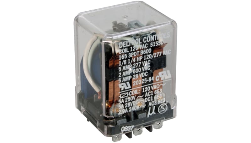 Deltrol Controls 20553-82 Relay, General Purpose, 166F, 3PDT, 13A ...
