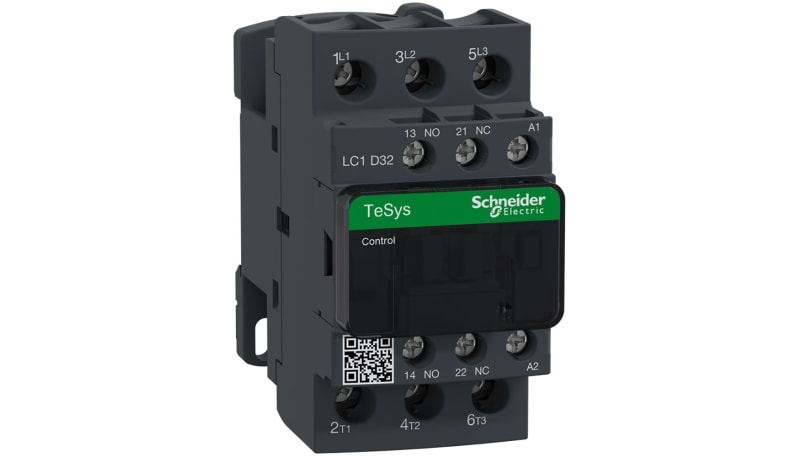 Schneider Electric LC1D32LE7 Contactor LC1, 3P, 50A, 18.5 kW, 208VAC ...