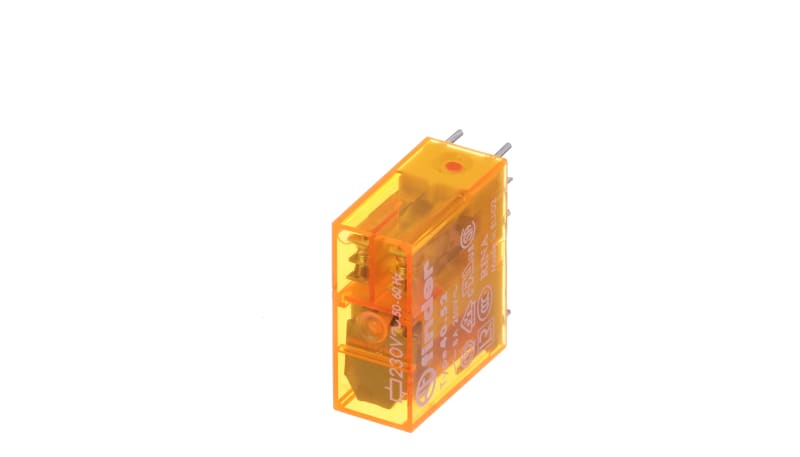 Finder 40.52.8.230.0000 Power Relay, DPDT, 8A, 230VAC, PCB Terminal ...