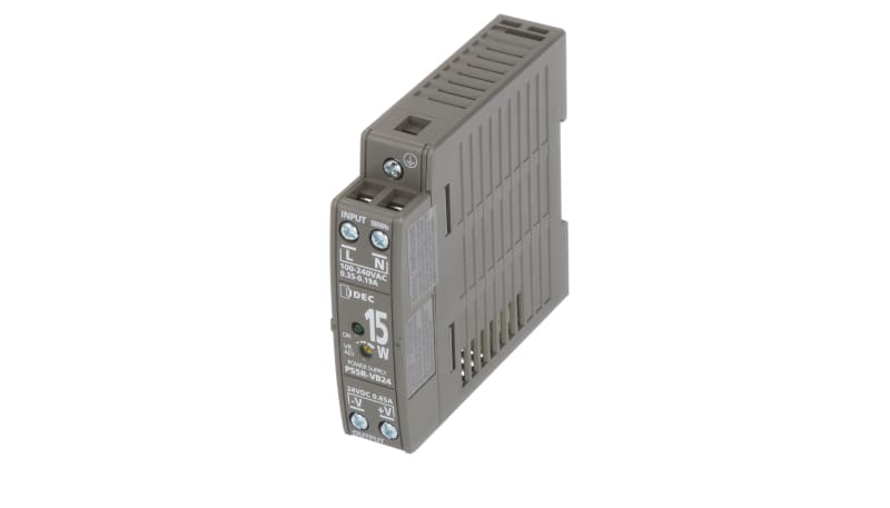IDEC Corporation PS5R-VB24 Power Supply, AC-DC, 24 DC, .625A, 100