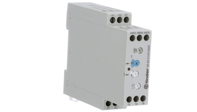Finder 83.02.0.240.0000 Time Delay Relay, DPDT, 8 Function ...