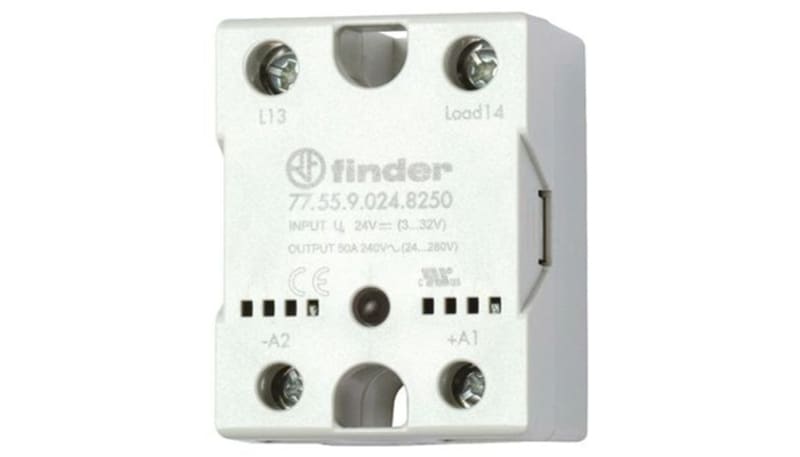 Finder 77.55.8.230.8250 Relay, solid state 55A 1NO, 230vac