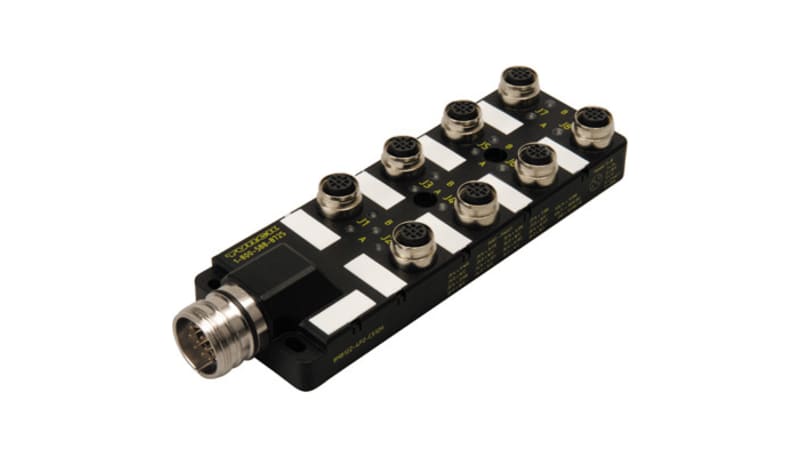Turck 8MB12Z-4N2-CS12 Signal Junction Box, M12 Euro, 8 Port, Top Exit ...