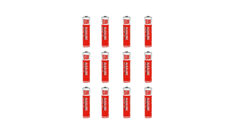 RS PRO 7442209 Non-Rechargeable Alkaline AAA Battery, 1.5V, 1.3Ah