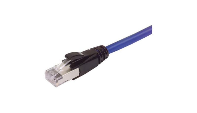 L-com TRD695ABL-3 Premium Cat6a Cable, RJ45 / RJ45, Blue 3.0 ft ...