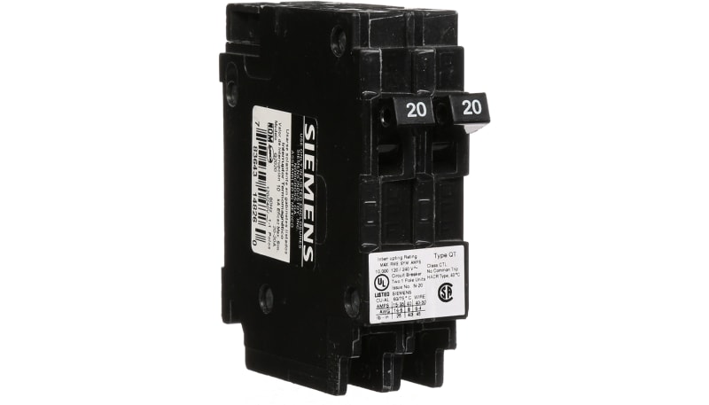 Q2020 Siemens Q2020 Circuit Breaker 20/20A 1 Pole 120V 10K QT DUPLEX