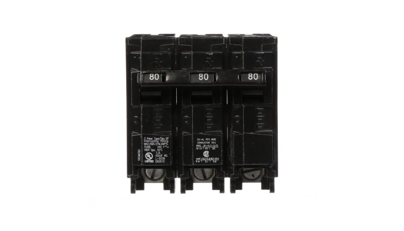 Siemens Q380 Circuit Breaker 80A 3P 240V 10KA QP