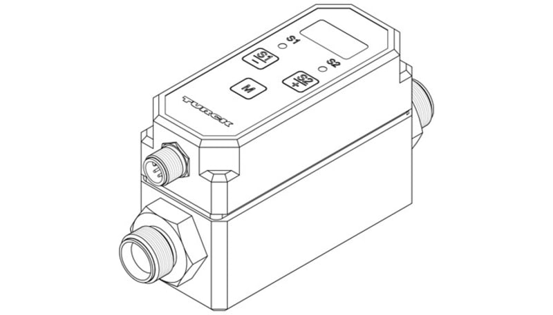 Turck FTCI-1/2D10A4P-2UP8X-H1141 Inline Digital Read Out Flow Sensor ...