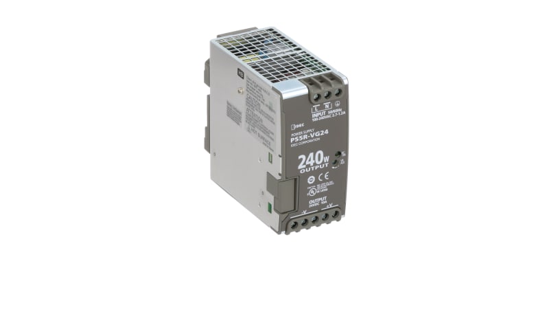 PS5R-VG24 240W 電源ユニット IDEC Corporation PS5R-VG24 Power Supply, AC-DC, 24 DC, 10A, 100