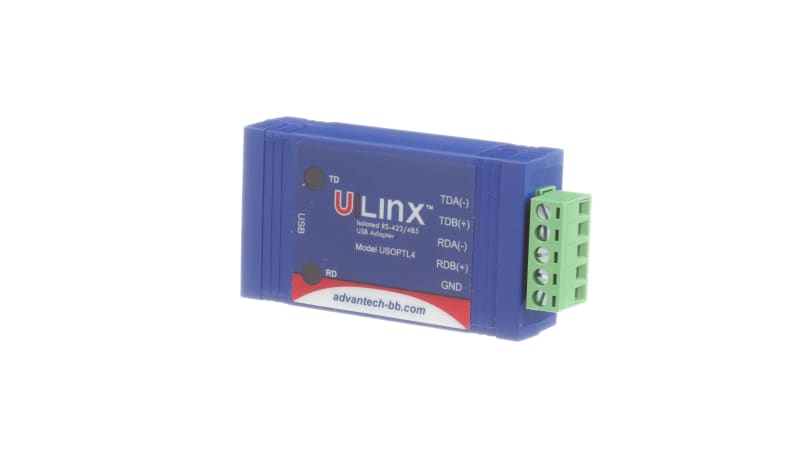 Advantech BB-USOPTL4 Signal Converter, High Retention USB to RS-422/485 ...