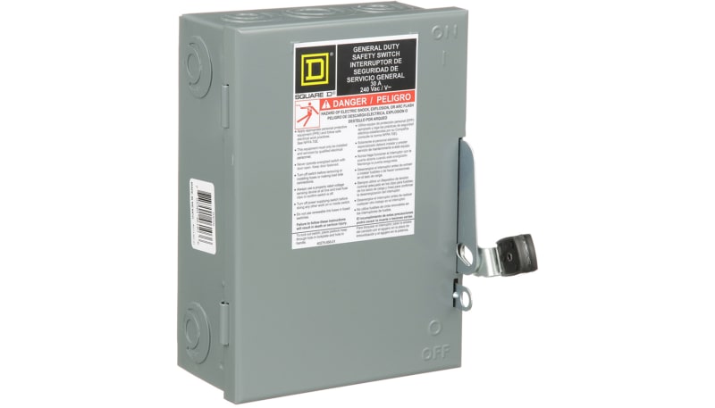Square D D321N SWITCH FUSIBLE GD 240V 30A 3P NEMA1