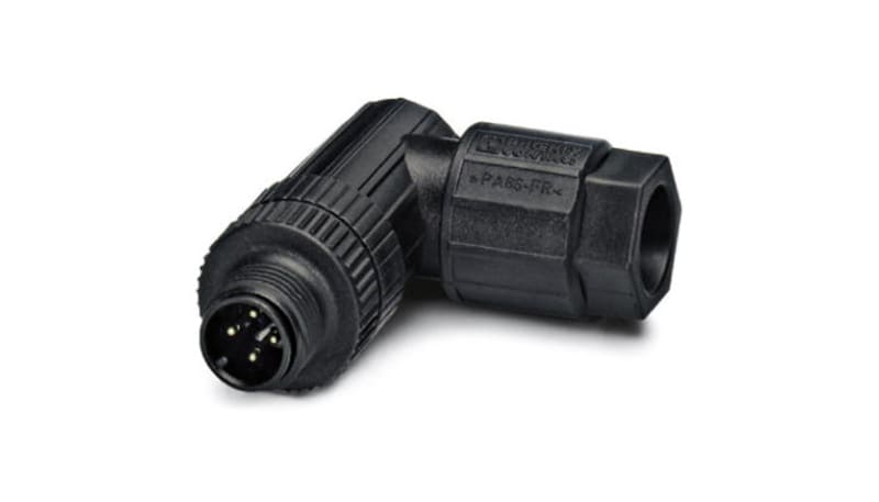 Phoenix Contact 1513224 conn;4-pos;PlugM12;Spring-cage