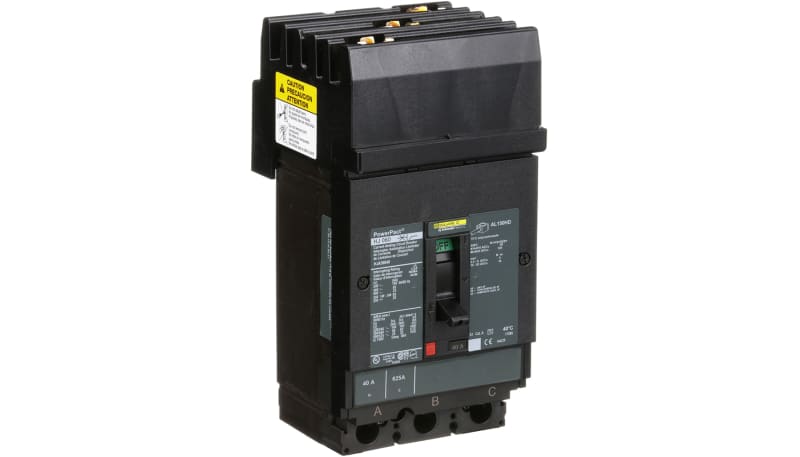 Square D HJA36040 Molded Case Circuit Breaker, 3-Pole, 600V 40A, HJA Series