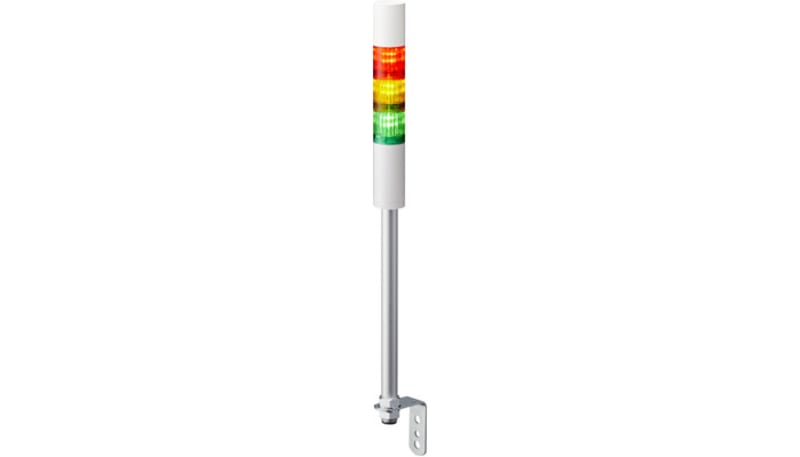 Patlite LR4-302LJBW-RYG 40mm, 3-Tier, 24VDC, Pole Mount/Cable, Flashing ...