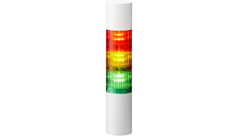 Patlite LR5-301WJBW-RYG 50mm, 3-Tier, 12VDC, Direct Mount/Cable ...