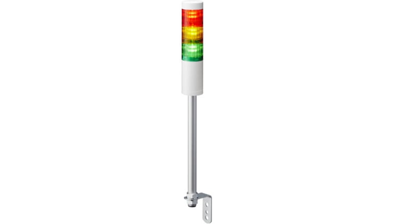 Patlite LR5-301LJNW-RYG 50mm, 3-Tier, 12VDC, Pole Mount/Cable, No ...
