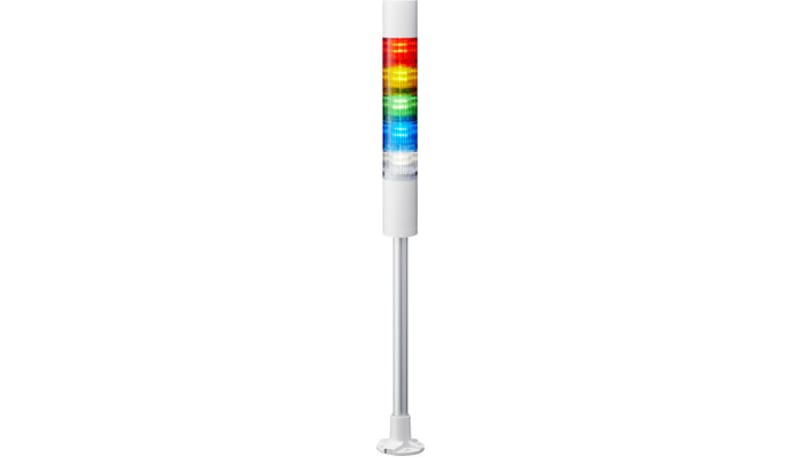 Patlite LR5-101PJBW-G 50mm, 1-Tier, 12VDC, Pole Mount/Cable, Flashing ...