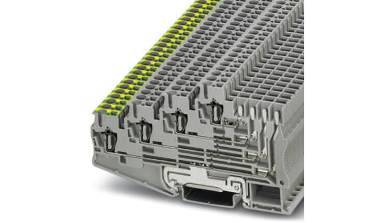 Phoenix Contact 3041969 Spring cage ground term block,AWG:28-12,Spring ...