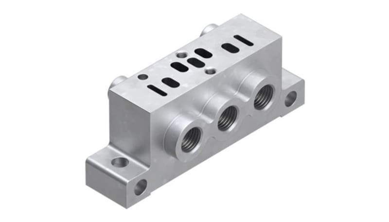 Festo NAS-1/8-02-VDMA Individual Sub-base, Die Cast Aluminum