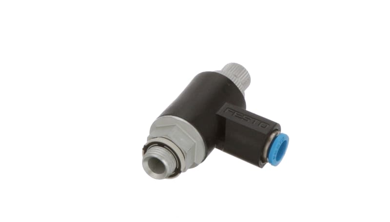 Festo GRLA-1/8-QS-6-RS-B Flow Control Valve, One Way, G 1/8 to 6mm