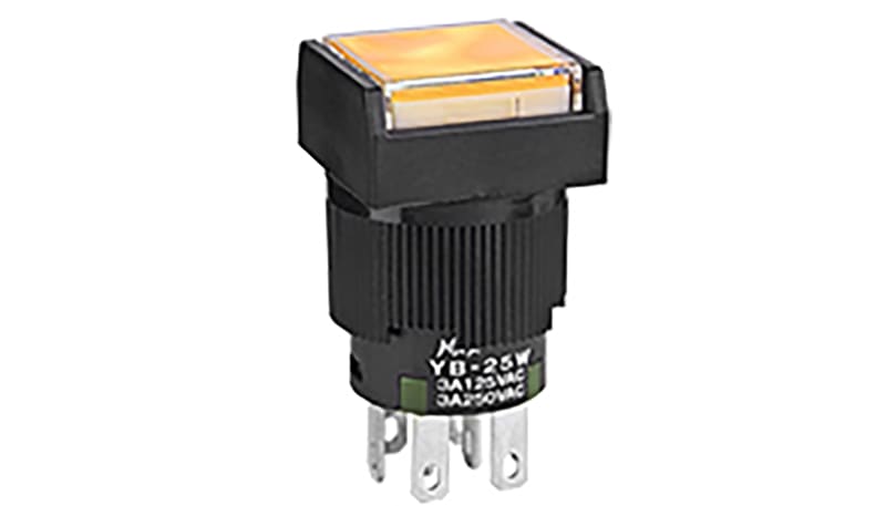 NKK Switches YB26CKW01-BB Switch,P/B,DPDT,ON-ON,Round,Non-Illuminated ...