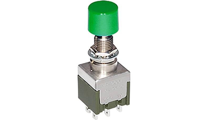 NKK Switches MB2065LS1W03 BUSHING MOUNT MINIATURE PUSHBUTTON