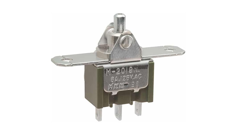 NKK Switches M2019TNW01 FLAT FRAME MOUNT MINIATURE ROCKER