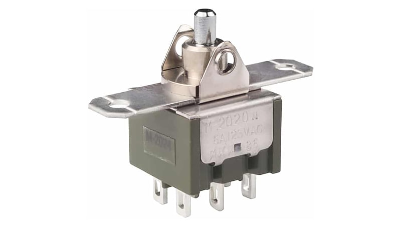 NKK Switches M2024TNW01 FLAT FRAME MOUNT MINIATURE ROCKER