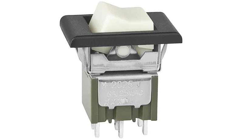 NKK Switches M2025TJW01-FB-1A SNAP-IN MOUNT MINIATURE ROCKER