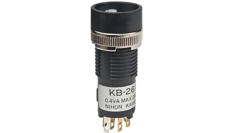 NKK Switches KB26CKG01 Switch,P/B,DPDT,ON-ON,Rnd,Bushing Mnt,Non ...