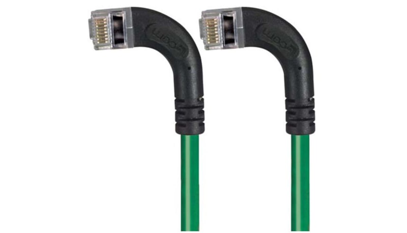L-com TRD815SRA9GR-30 Category 5E RJ45 Ethernet Patch Cord, Right Angle ...