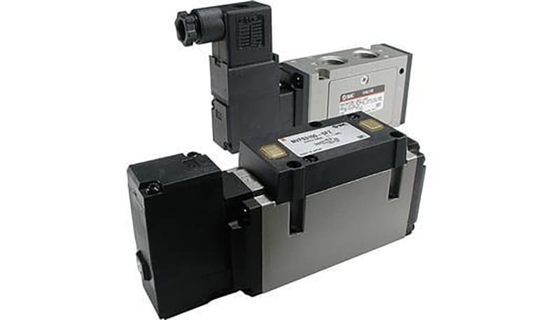 SMC Corporation VFS3100-4FZ-02T Valve, 2 posit sgl, base mt plug-in ...