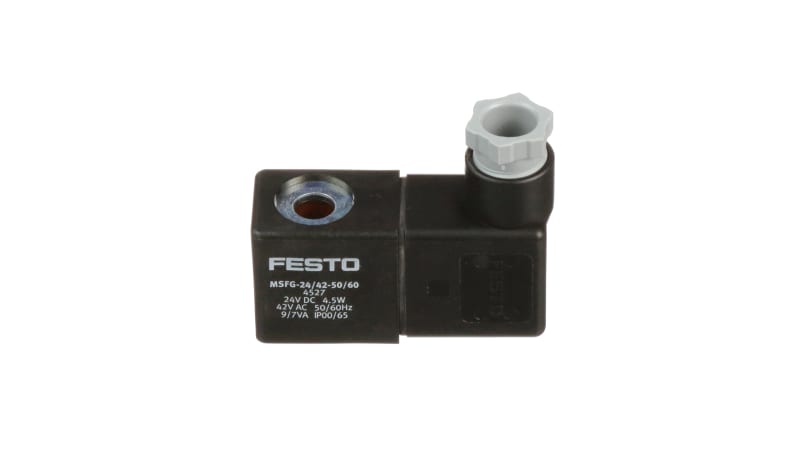 Festo MSFG-24/42-50/60 Solenoid Coil, 24VDC, 4.5W, IP65, Plug Vanes for ...