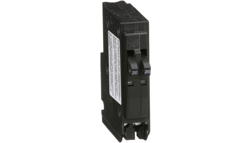 Square D QO2020 Tandem Mini Circuit Breaker, 20A, 1 Pole, 120/240V