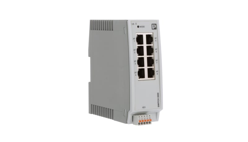 Phoenix Contact 2702666 Ethernet Switch, Managed, 8 Port 10/100