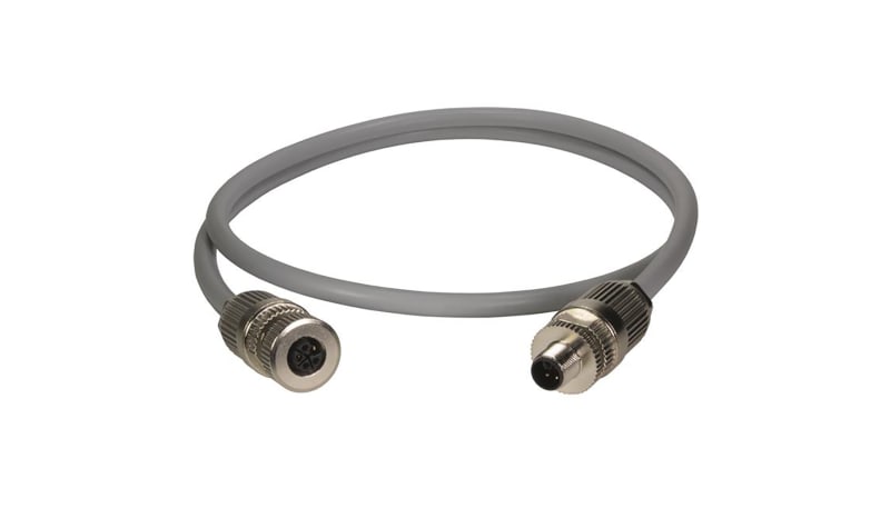 HARTING 2133A700518010 M12 Pwr L-code Cab Ass, 4+PE, F Single End ...