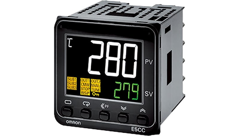 Omron Automation E5CC-RX2ASM-000 Temp Controller, 1/16 DIN, Relay