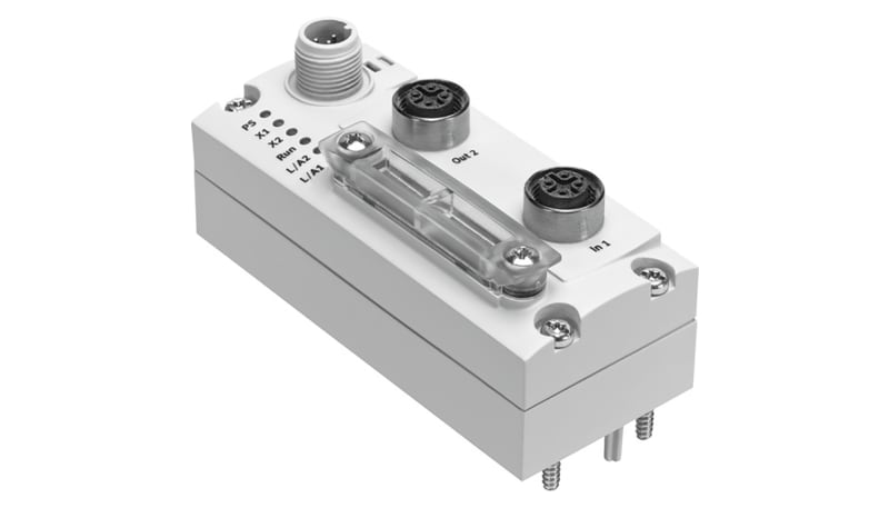 Festo CTEU-EC Fieldbus Module, EtherCAT, M12 4-pin D coded, for valve mfld